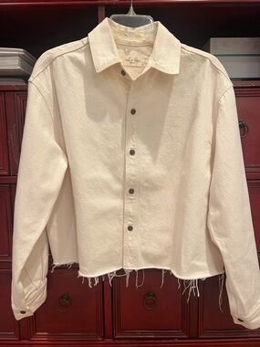 rag & bone Lightweight Oversized Denim Raw Hem Jacket